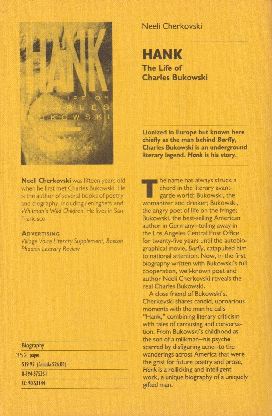 Uncorrected Proof: Hank: The Life of Charles Bukowski (1990)