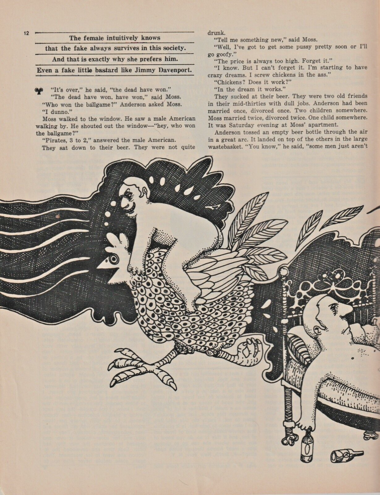Fling May 1971 -- Short Story by Charles Bukowski: Here’s to Jimmy Davenport (1971)