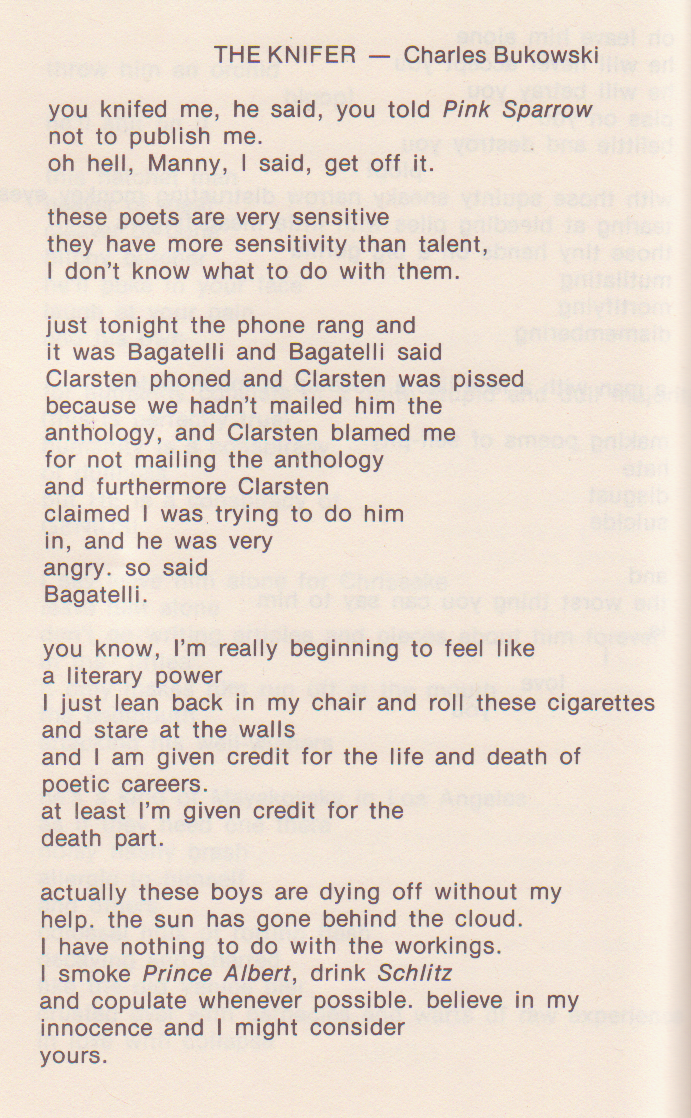 Special Bukowski Issue: Inscribed by Bukowski to Liza Williams
